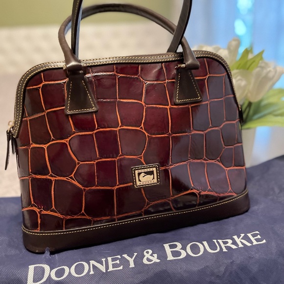 Dooney & Bourke Handbags - Dooney & Bourke Croc Denison Shaina Satchel